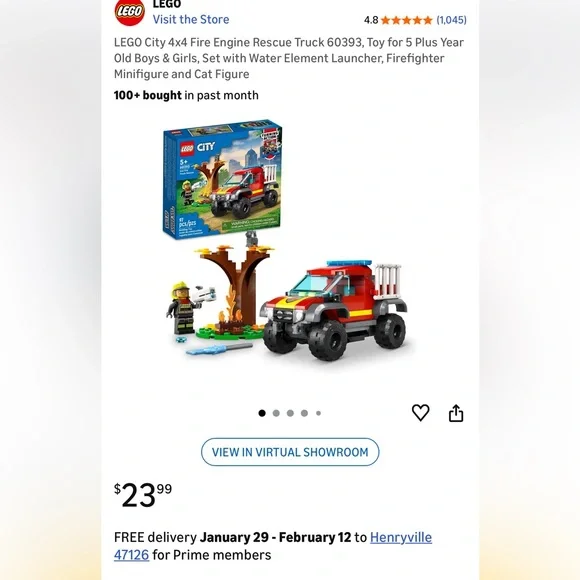 Lego sets: 60239 city police patrol car & 60393 fire rescue truck - Picture 3 of 11